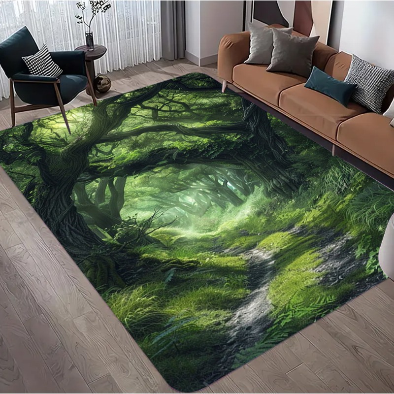 Commercial Road Printing - Tappeto con stampa foresta illusione ottica