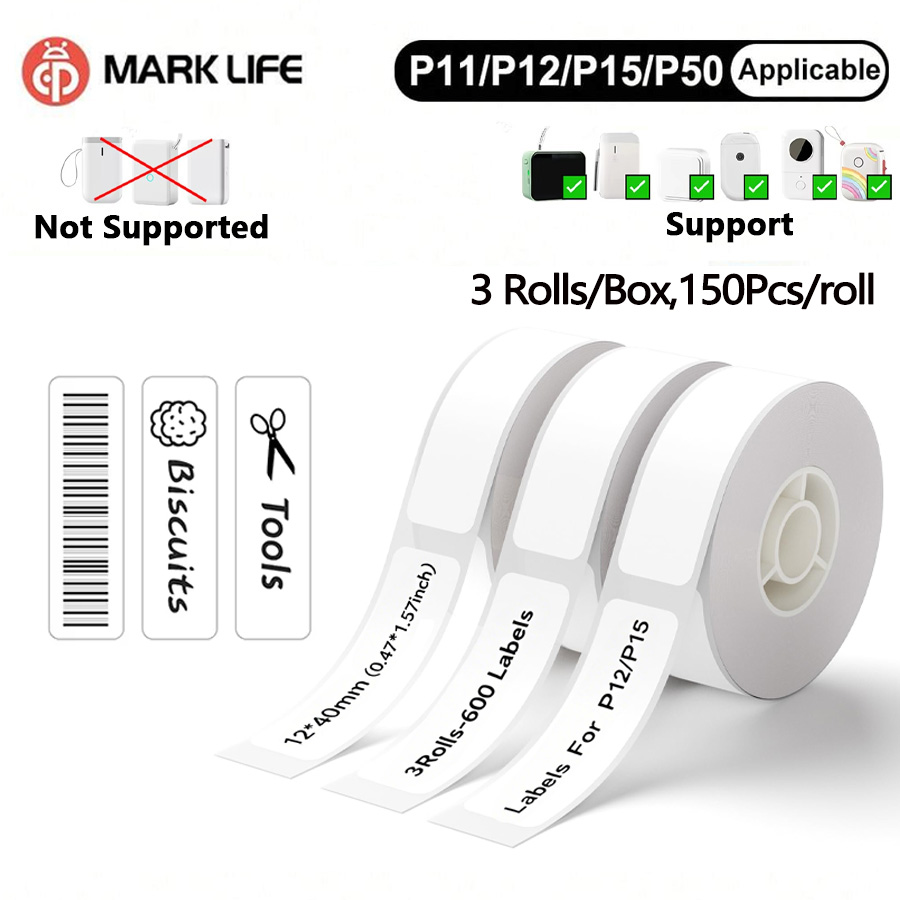 Commercial Shirt Printing Machine - Marklife 3 Rotoli Etichette P15 Etichetta