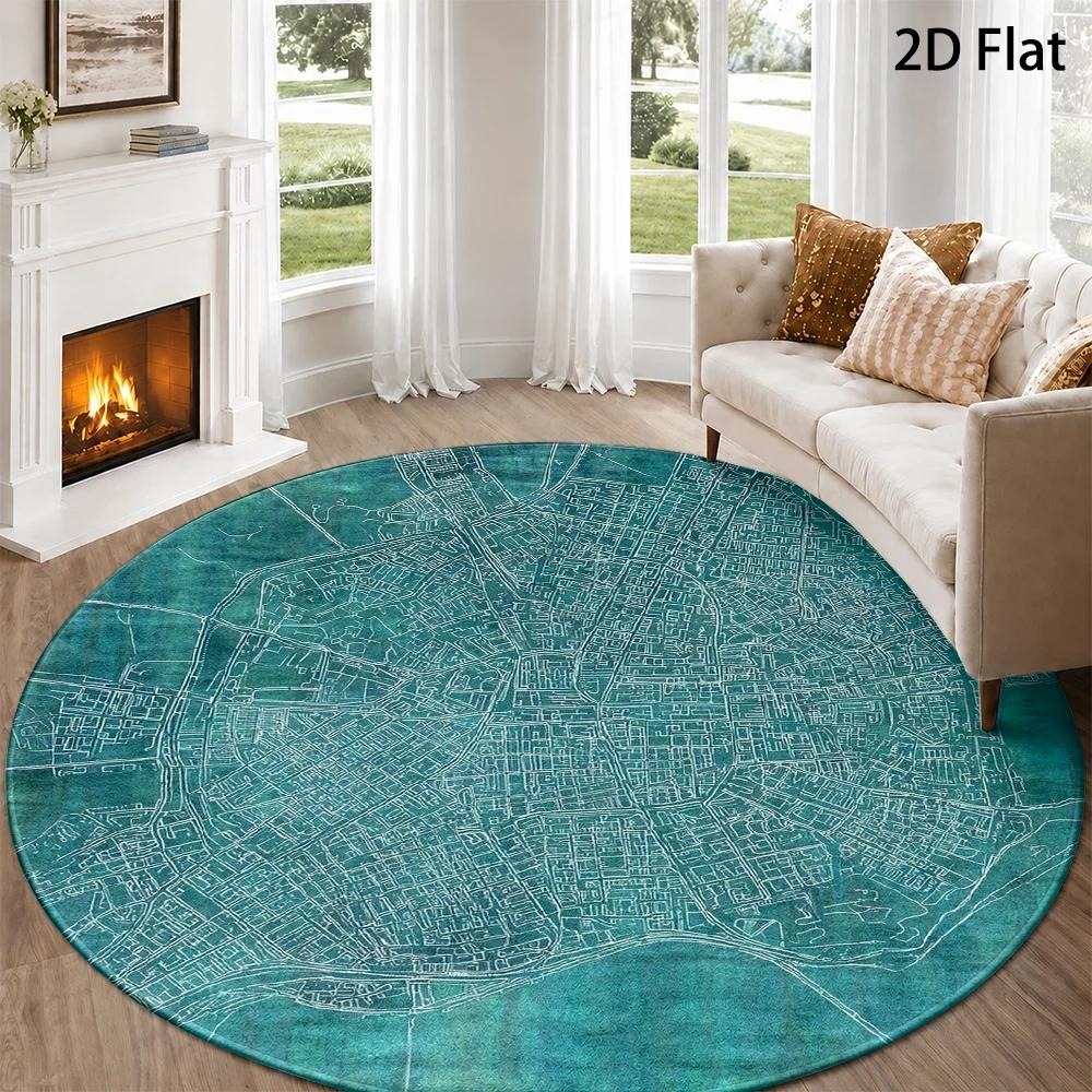 Tappeto Rotondo con Mappa dell - Commercial Road Printing recensione e prezzo