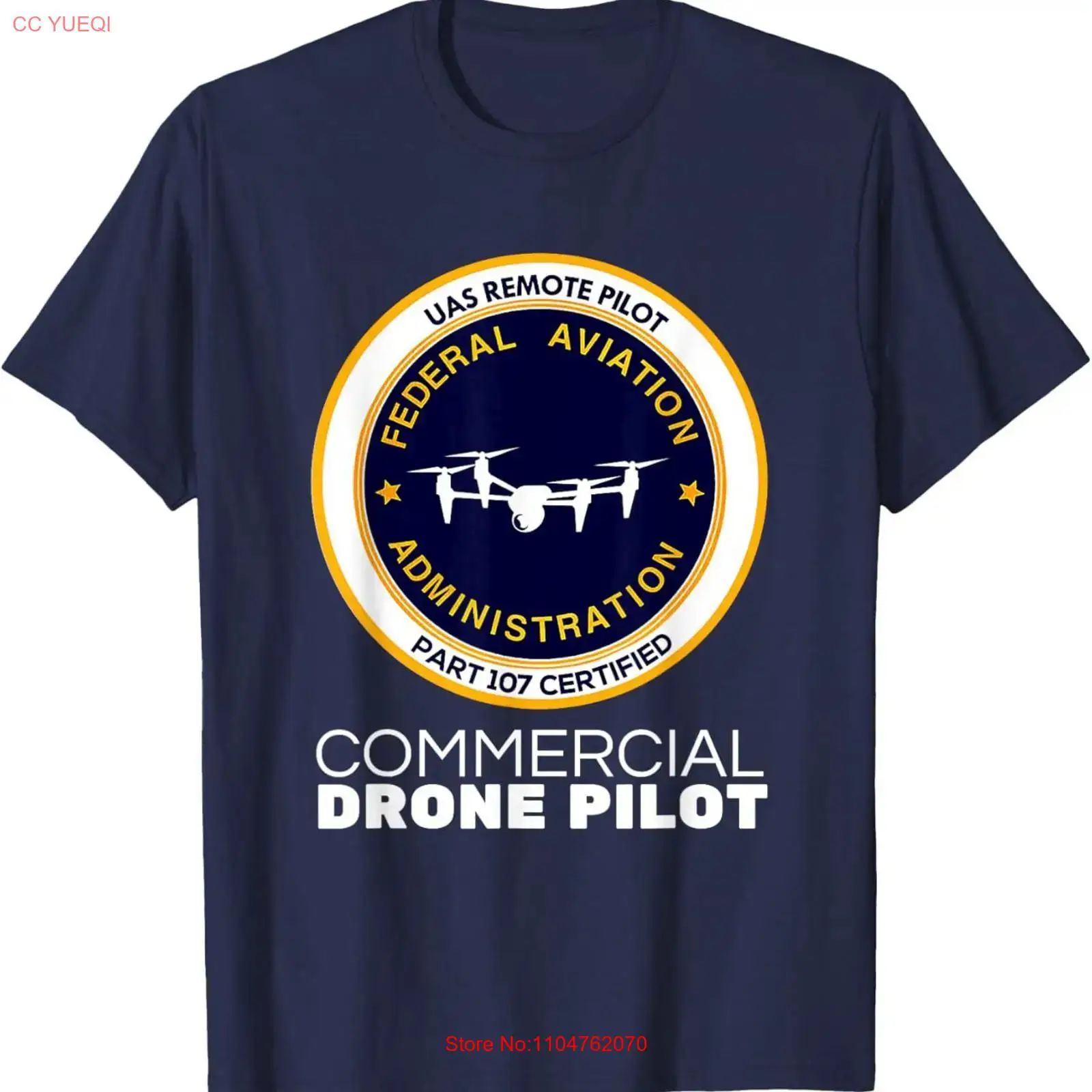 Maglietta FAA Commercial Drone - Commercial Printing & Packaging Pvt Ltd recensione e prezzo
